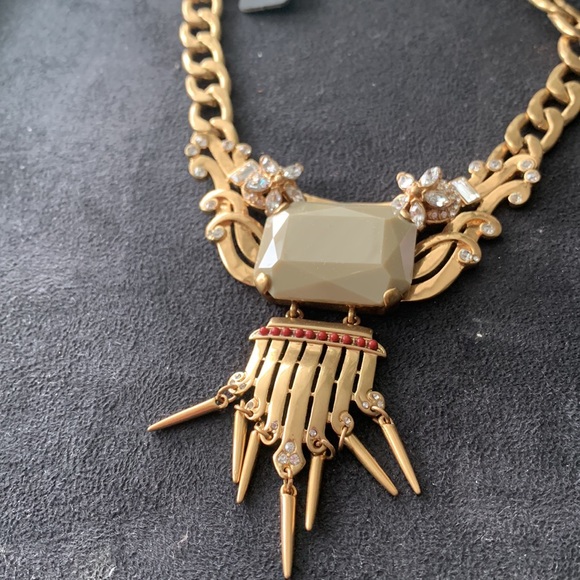 🎈PM EDITOR PICK 🎈STATEMENT STONE FRINGE NECKLACE - Picture 8 of 8